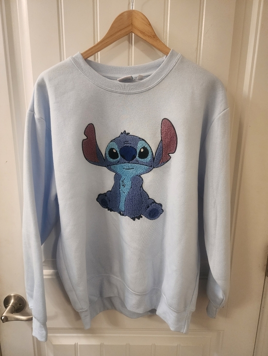 Sweaters - Disney Lilo & Stitch Sweatshirt Blue Crewneck Pullover Size L